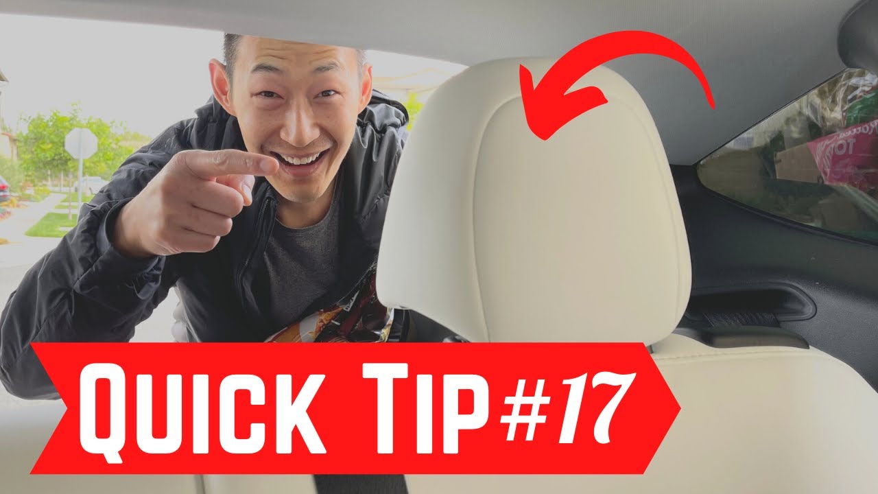 How to Remove the Rear Seat Headrest and STOP squeaking in Tesla Model Y