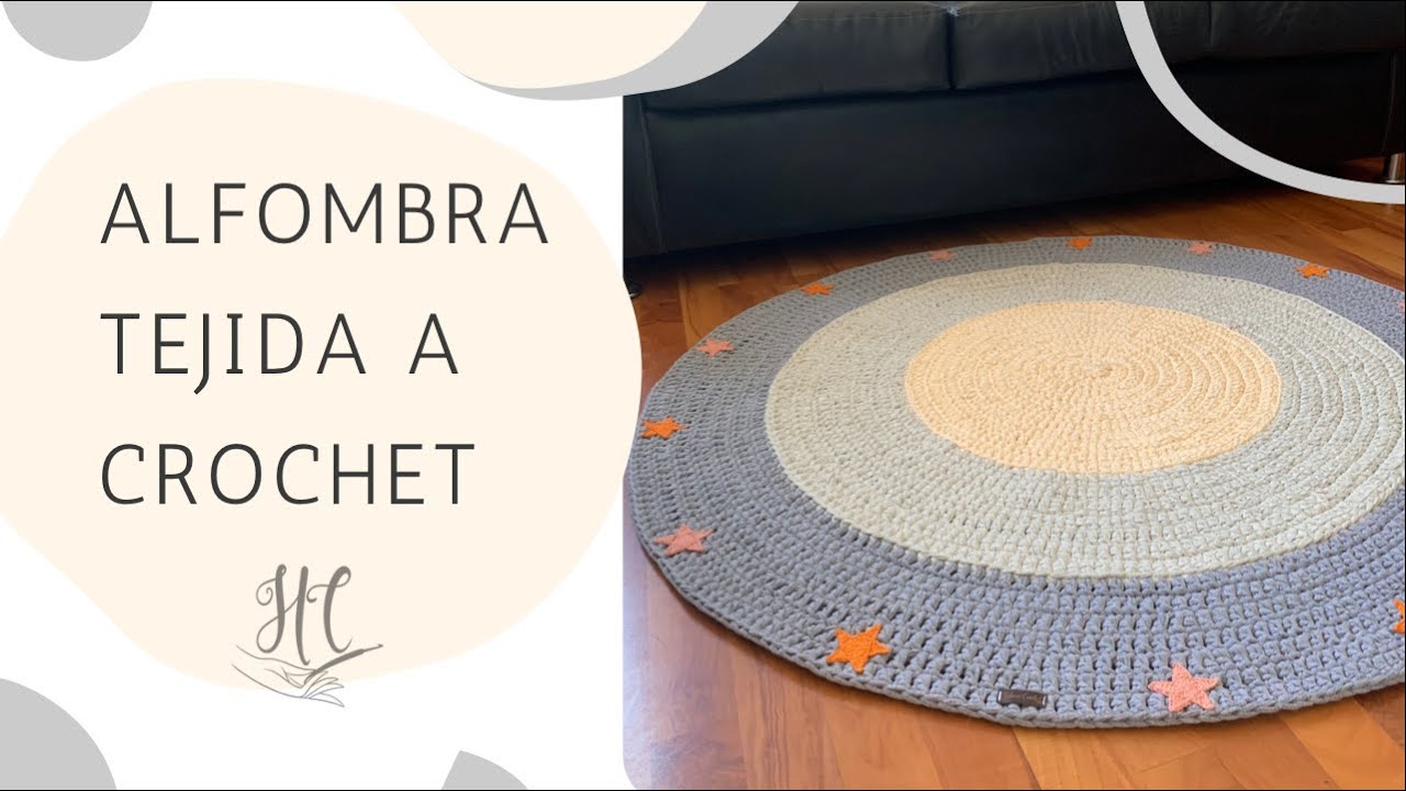 COMO TEJER ALFOMBRA A CROCHET: alfombra a crochet paso a paso con trapillo | Tutorial Hebras Crochet