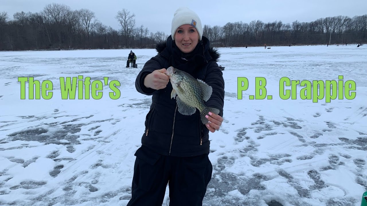 The Wife's P.B. Crappie!! | Michigan Ice Fishing 2026.