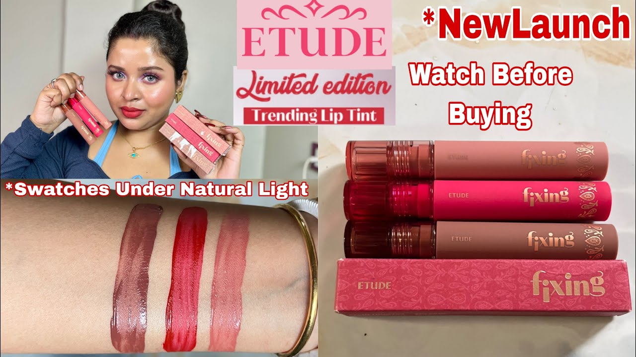 *NEW Etude House India Limited Edition All 3 New Shades Swatches & Honest Review || Wear Test Done