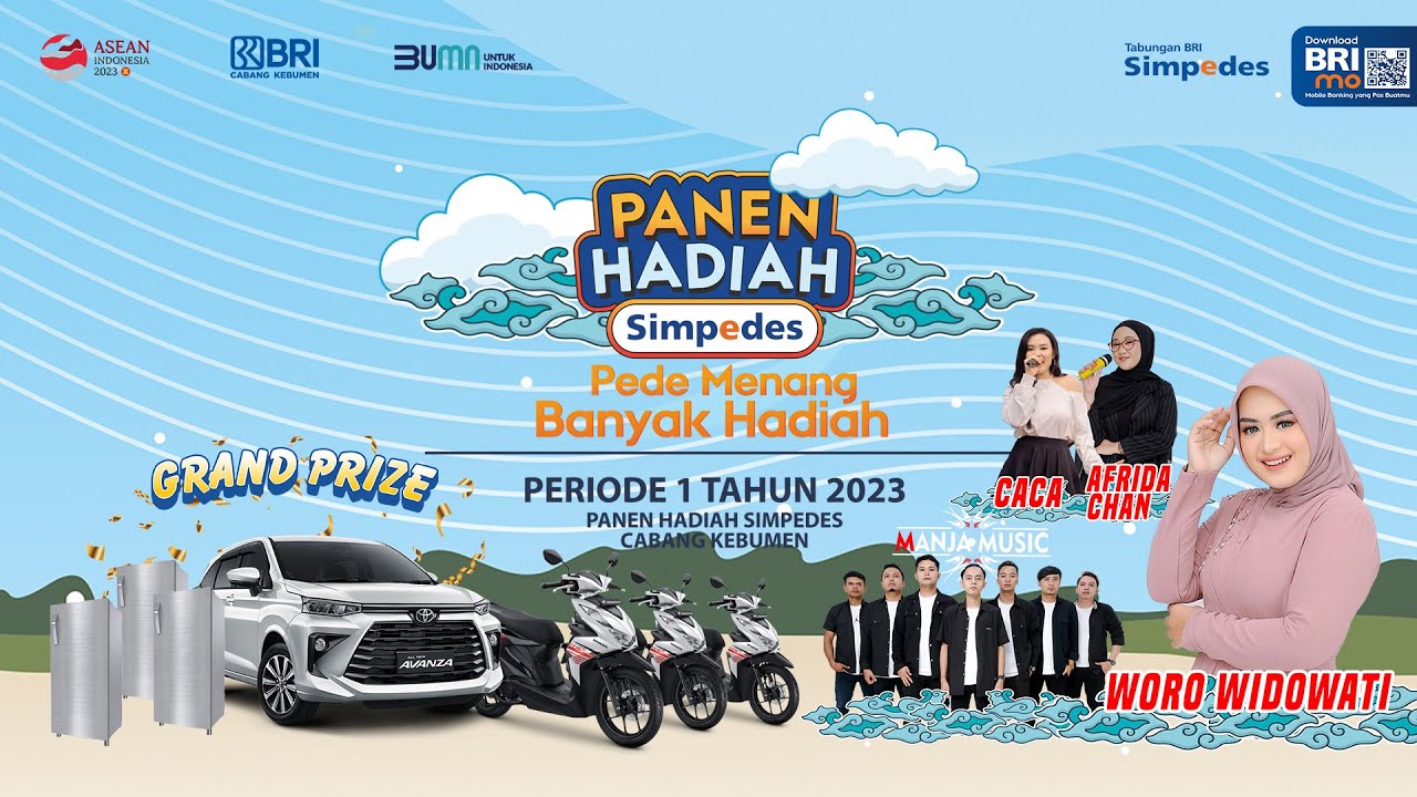 PANEN HADIAH SIMPEDES PERIODE 1 TAHUN 2023 BRI CABANG KEBUMEN - BINTANG TAMU WORO WIDOWATI