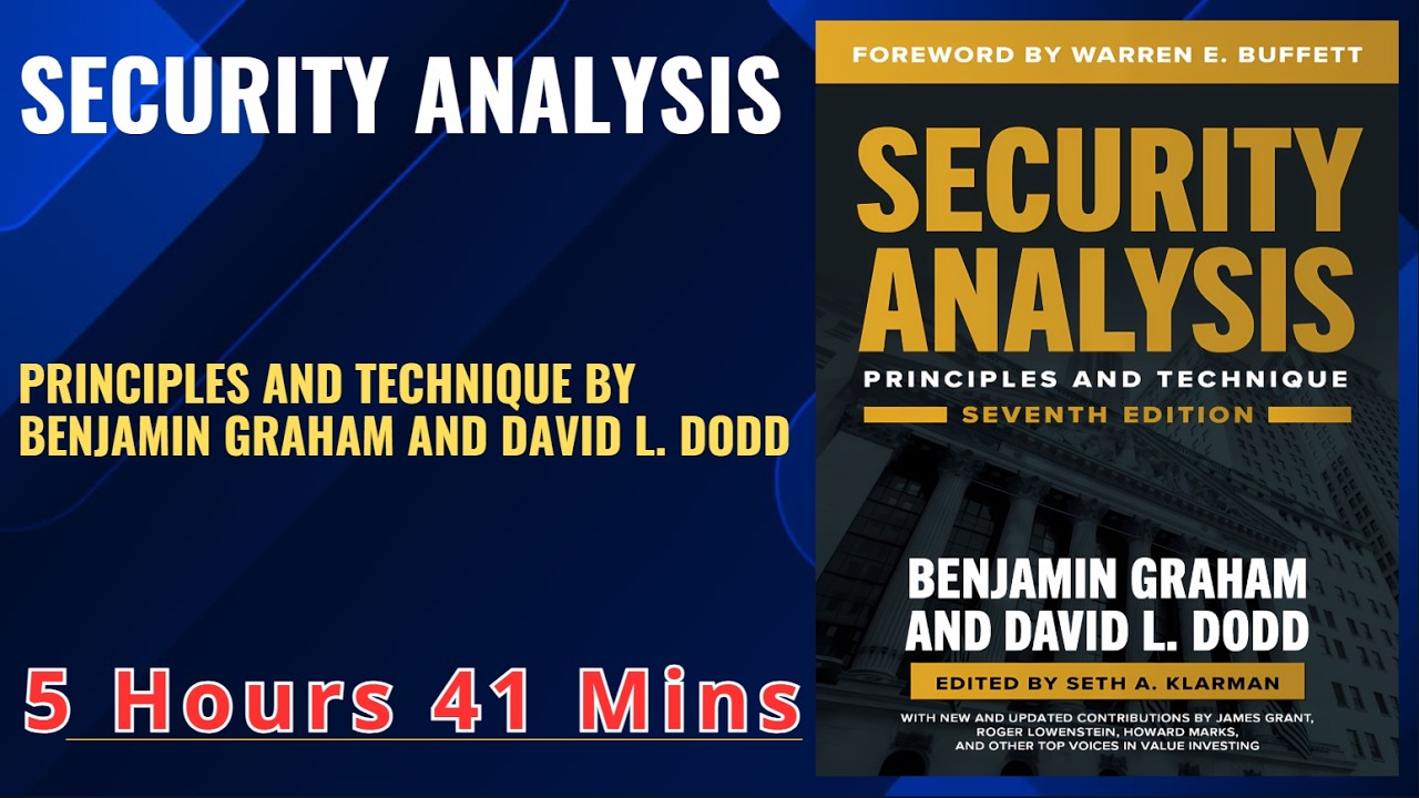 SECURITY ANALYSIS PRINCIPLES AND TECHNIQUE By BENJAMIN GRAHAM AND DAVID L. DODD