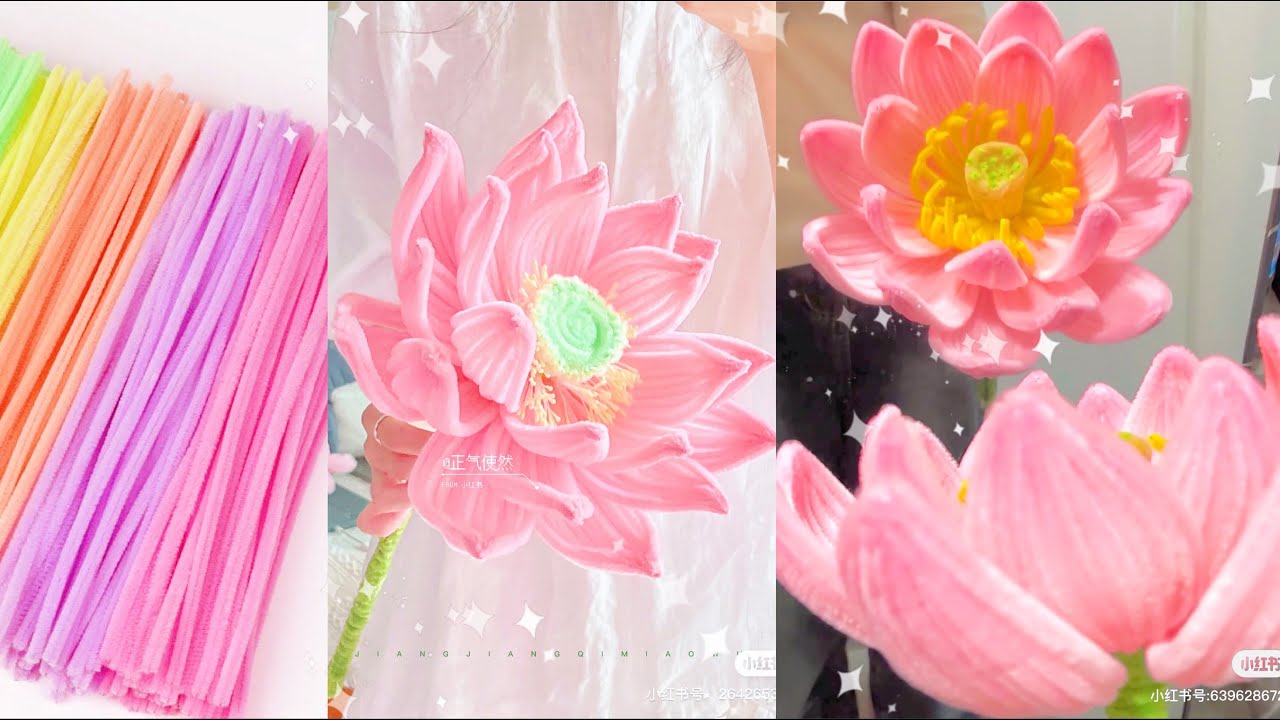 Super large lotus/扭扭棒超大荷花教程