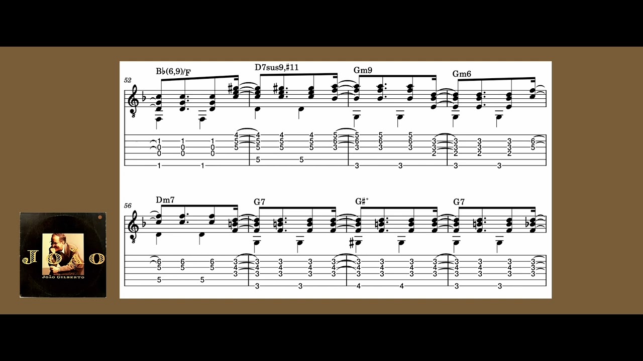 Sampa - João Gilberto guitar transcription