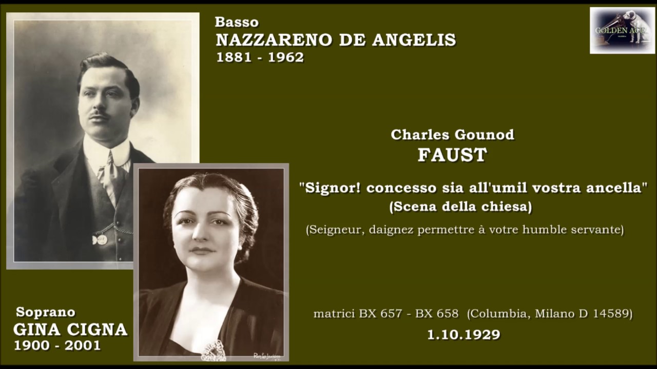 NAZZARENO DE ANGELIS e GINA CIGNA  -  Faust 