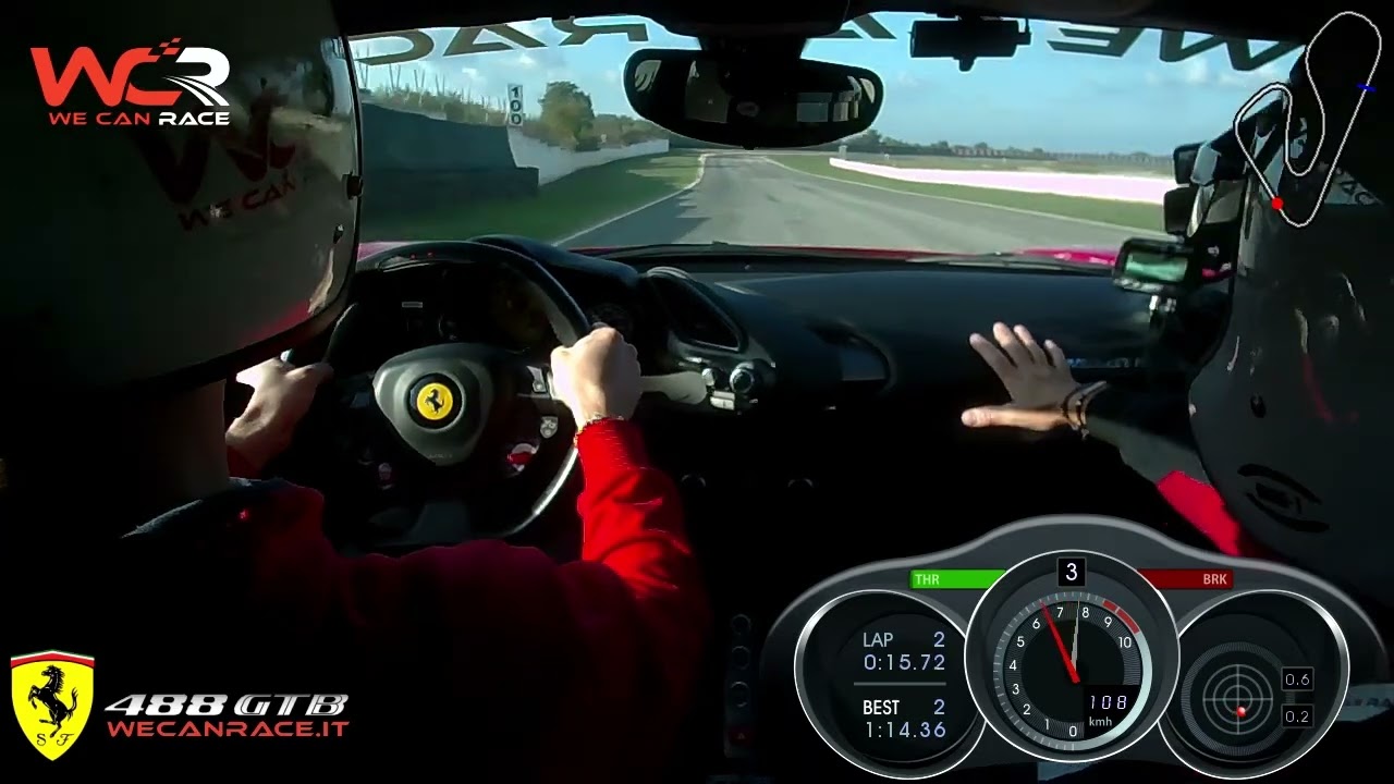 Giro in pista su Ferrari 488 Autodromo di Binetto 9/11/24 wecanrace (+ complimenti dell'istruttore)