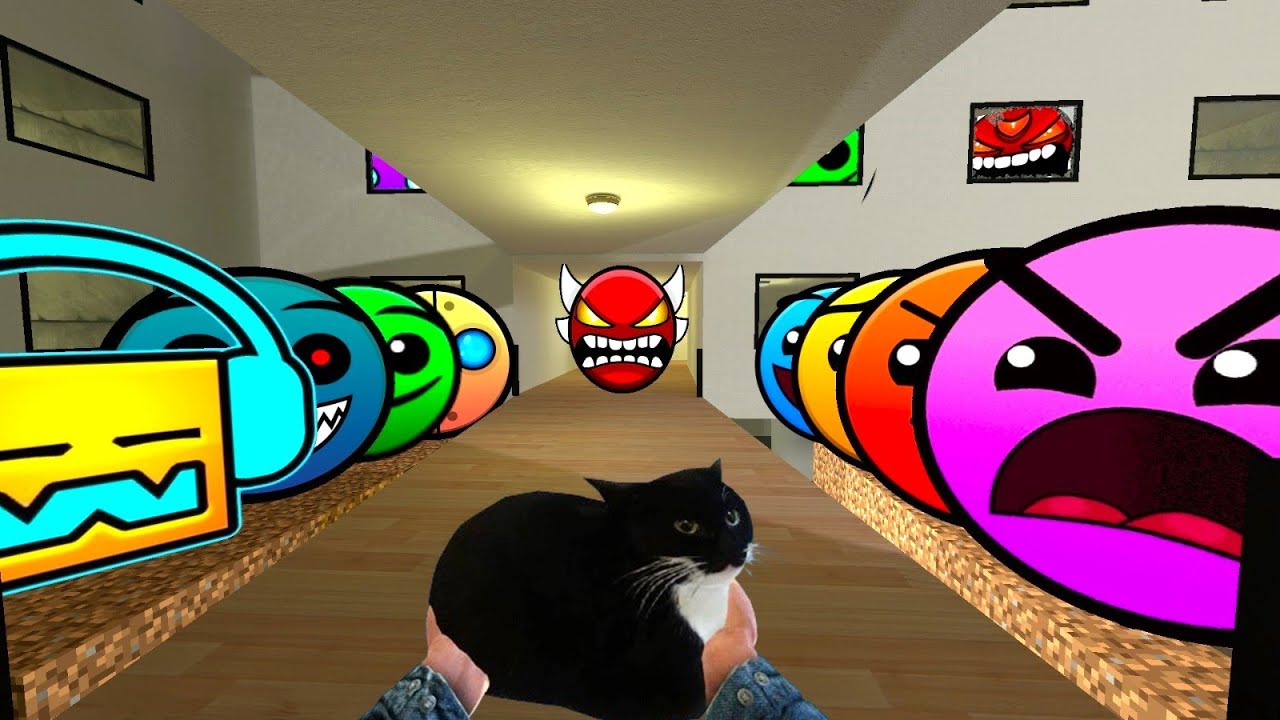 Saving Maxwell Cat From Geometry Dash And Lobotomy Dash Emojis Nextbot Gmod