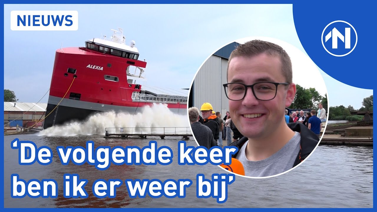 Vrachtschip Alexia tewatergelaten bij Royal Niestern Sander in Farmsum