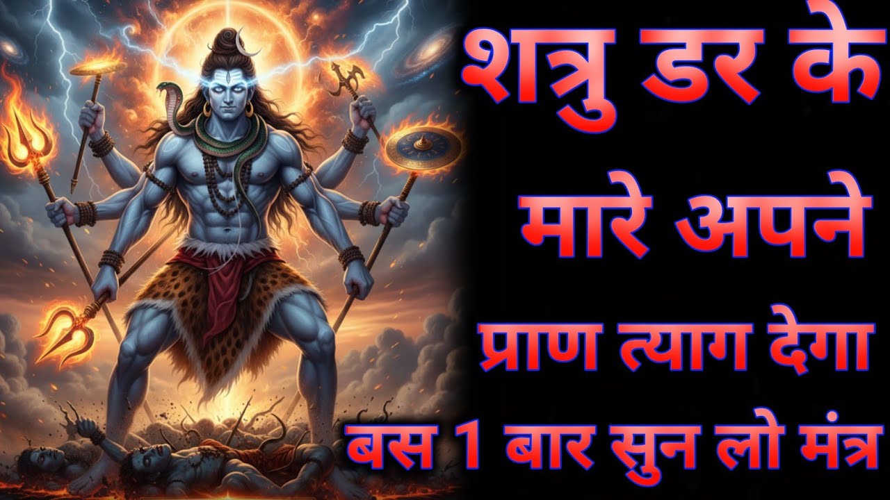 शिवा जी का सबसे खतरनाक शत्रु नाशक मंत्र एक बार सुन लो शत्रु खत्म हो जाएगा  #shivmantra