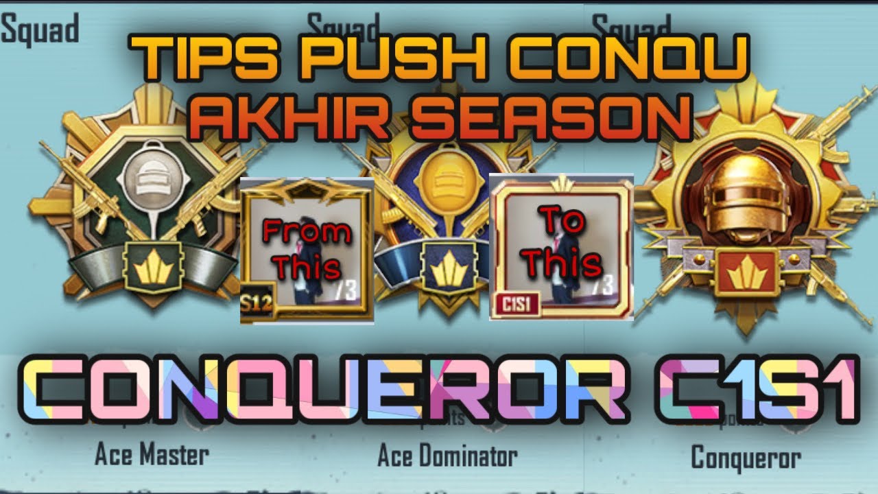 ACE MASTER ACE DOMINATOR CONQUEROR SEASON C1S1 ? | TIPS PUSH CONQU AKHIR SEASON | PUBGM INDONESIA