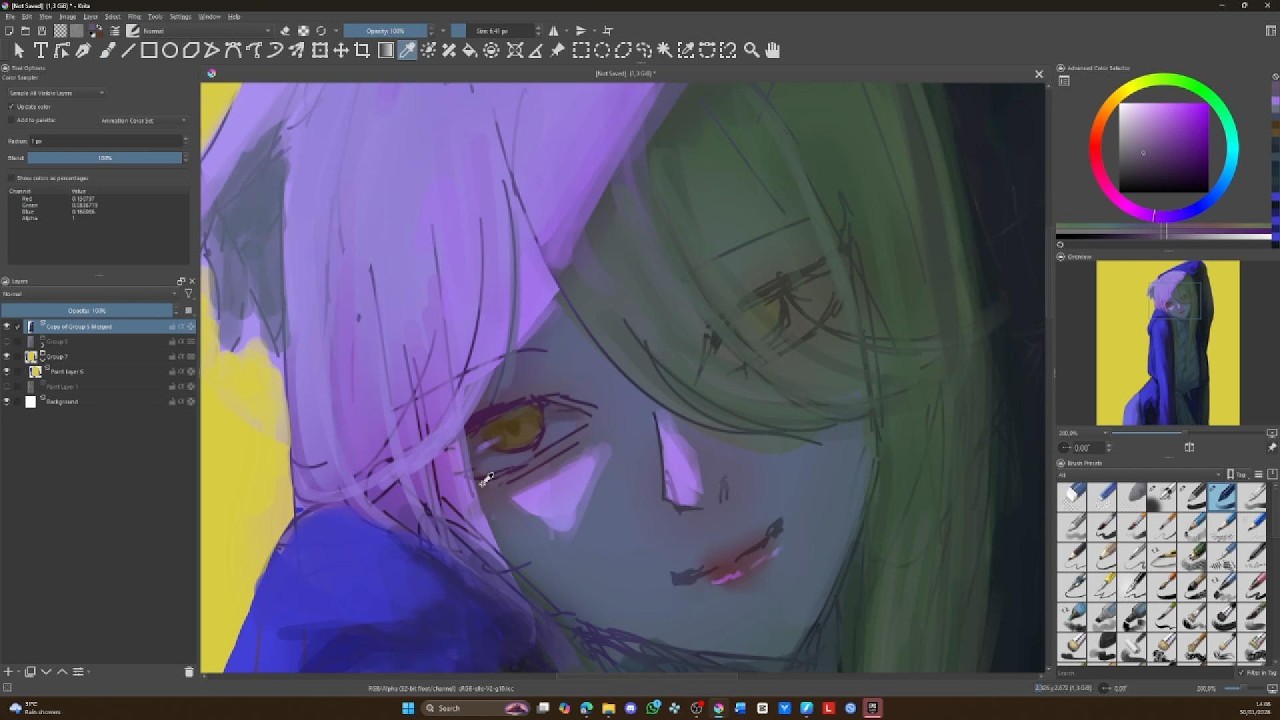 REALTIME DRAWING GYARU... | how to draw YOUR GAL EASY NO BRAIN