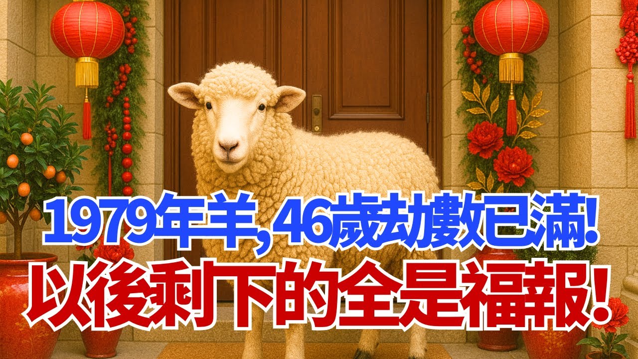 為什麼1979年的羊，這輩子受了這麼多苦？因為你是來「渡劫」的！46歲劫數已滿，剩下的全是福報！#1979屬羊 #屬羊 #屬羊運勢 #生肖羊運勢 #晚年運 #轉運 #命理 #財運