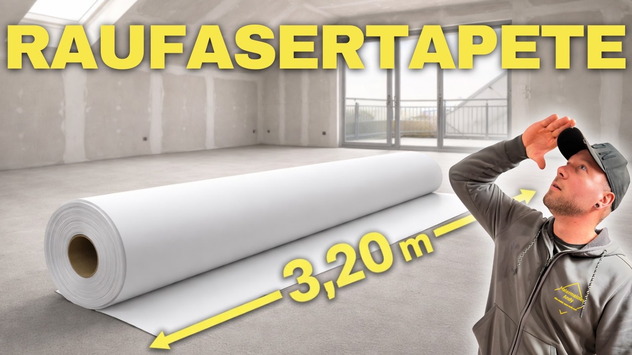 3,20 m Raufaser: So tapezierst du fast ohne Nähte
