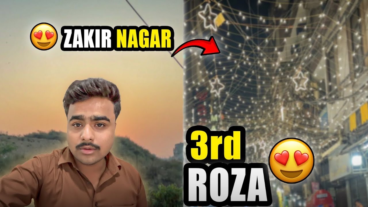 3rd Ramadan pe 😍✨zakir nagar gayee ✨ Mashallah 🤩 itni bheed  taraweeh ke baad🤲🏻✨