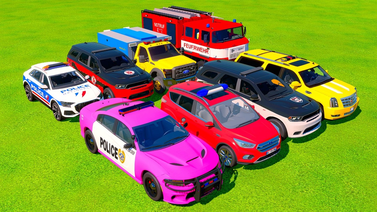 TRANSPORTING AND DRIVEN 5 POLICE, AMBULANCE, FIRE DEPARTMENT, RESCUE CARS VOL 36