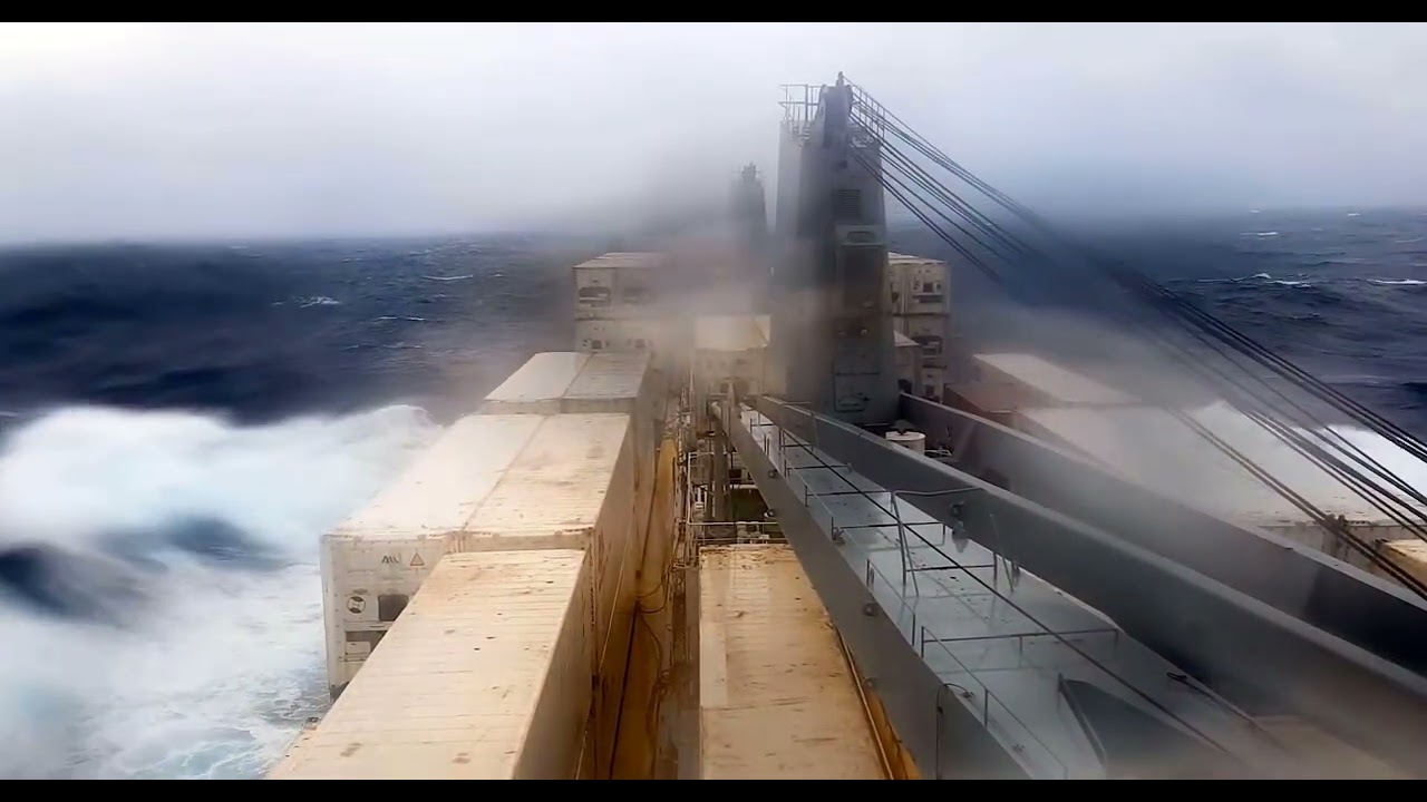 Sounds of the Sea: A Maritime Journey on a Cargo Ship Going through giant waves.  Sea Sounds 9 Hours