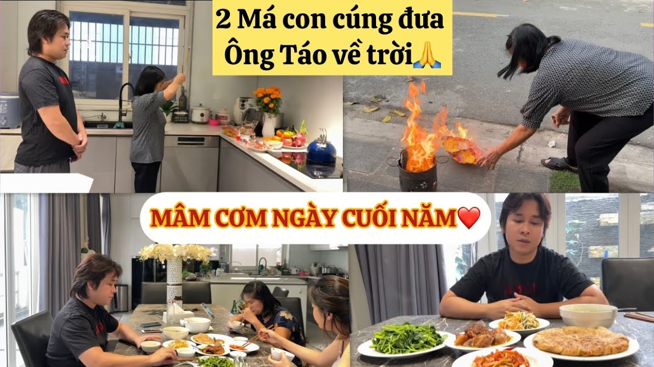 23 TẾT-GĐ Cương Cúng ĐƯA ÔNG TÁO VỀ TRỜI cùng Mâm Cơm Ngày Tết BÁNH CHƯNG THỊT KHO DƯA MÓN CỦ KIỆU❤️