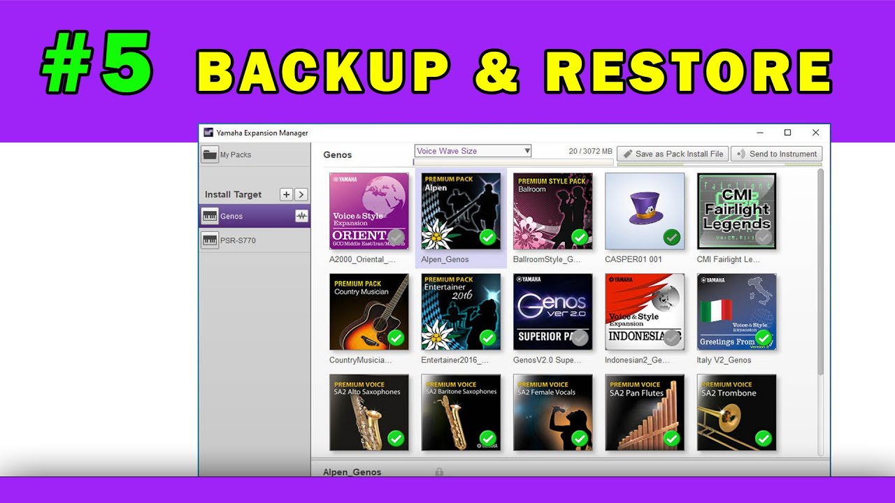 Yamaha Expansion Manager #5 - Backup and Restore in YEM