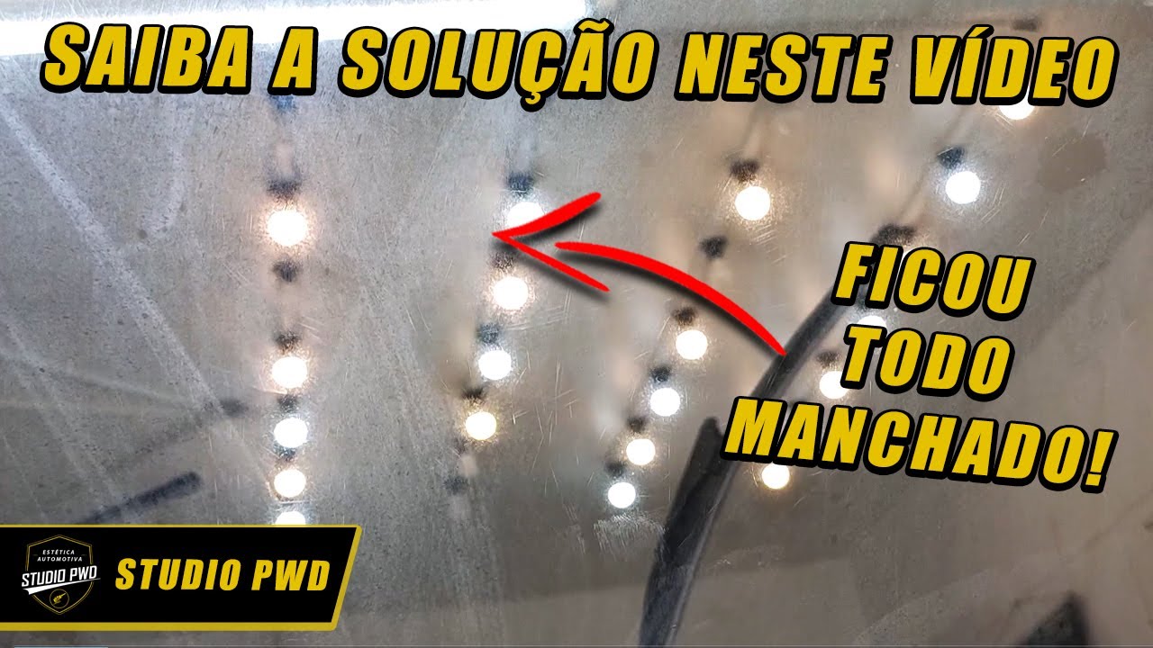 Como remover MANCHA DE REMOVEDOR DE CHUVA ÁCIDA dos vidros do carro. #esteticaautomotiva