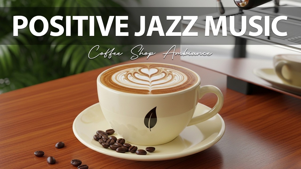 Positive Jazz Music ☕Coffee Shop Ambiance for Great Moods, Stress Relief and Relaxing