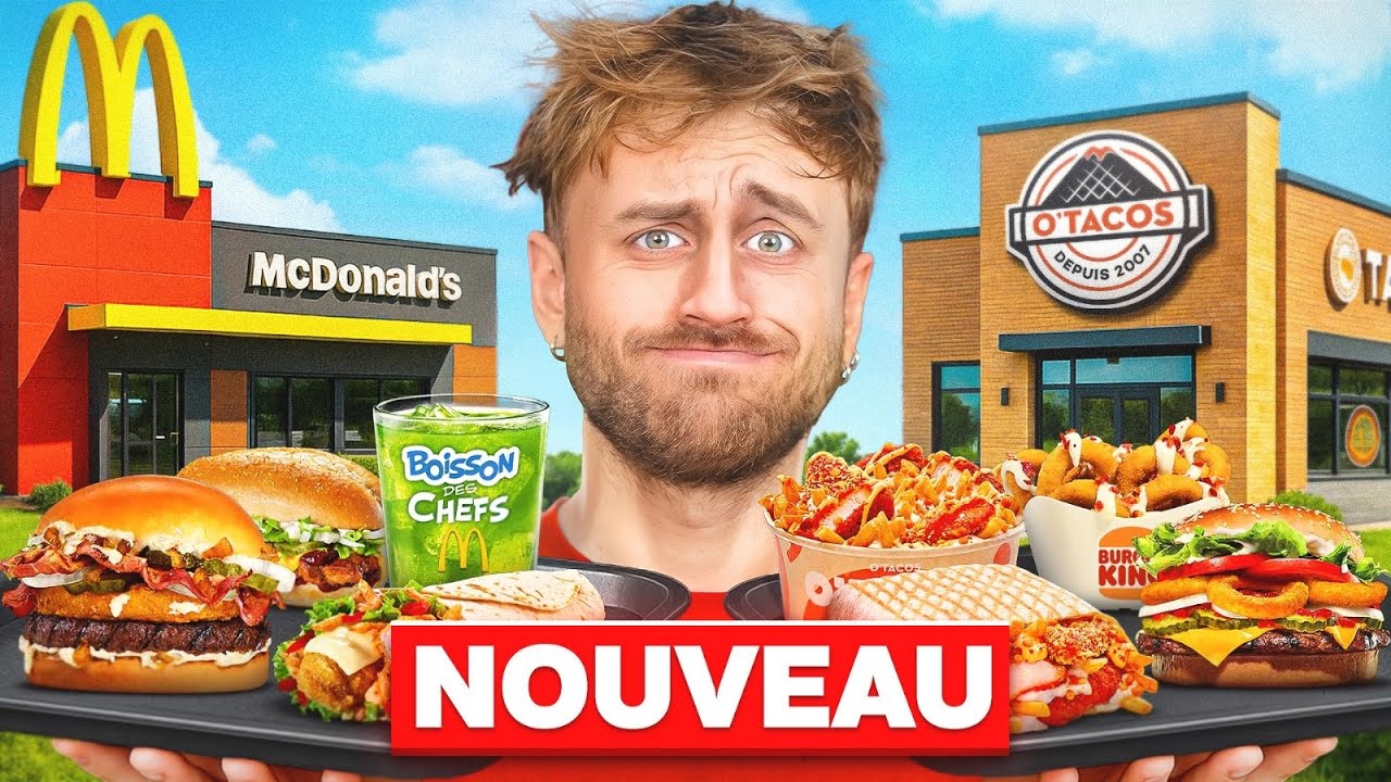 Je teste TOUTES les NOUVEAUT&Eacute;S de FAST FOOD 🤤