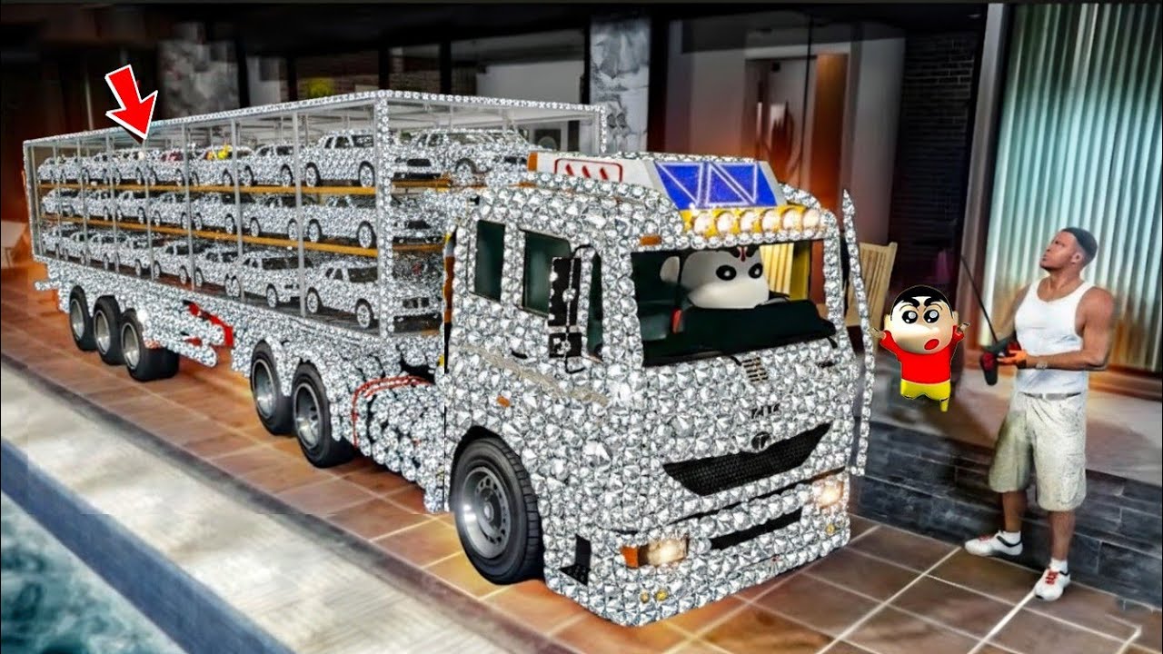 Franklin Shinchan Doraemon Franklin Got Container Gifts in Gta V in Telugu 