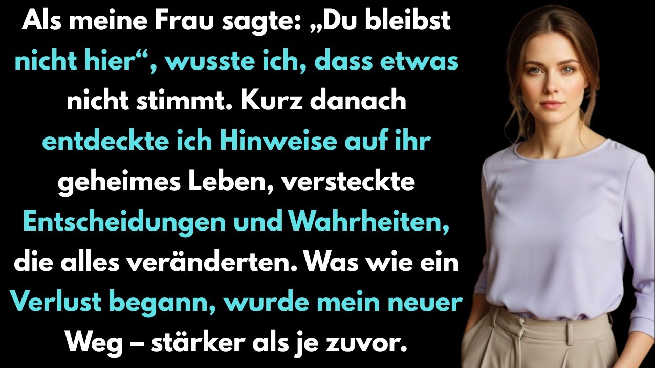 Sie sagte: 'Du bleibst nicht hier' – danach entdeckte ich die ganze Wahrheit über sie endlich heute