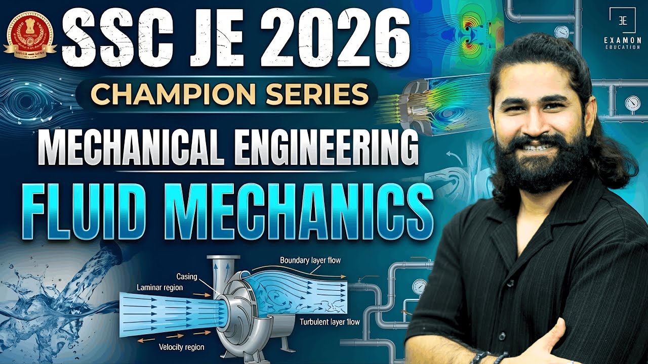 SSC JE 2026 | Fluid Mechanics MCQ | SSC JE Mechanical Engineering Classes | Shivam Sir