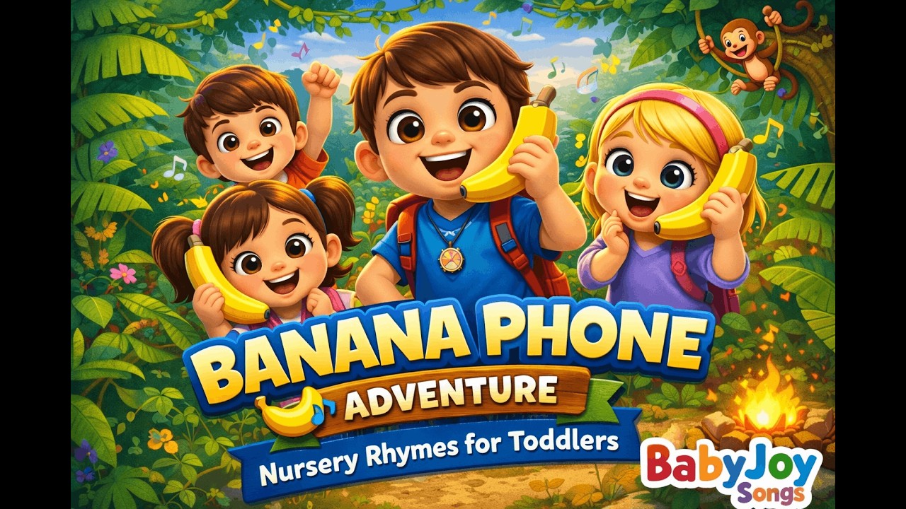 Banana Phone Adventure 🍌🎶 Nursery Rhymes for Toddlers | BabyJoy Songs
