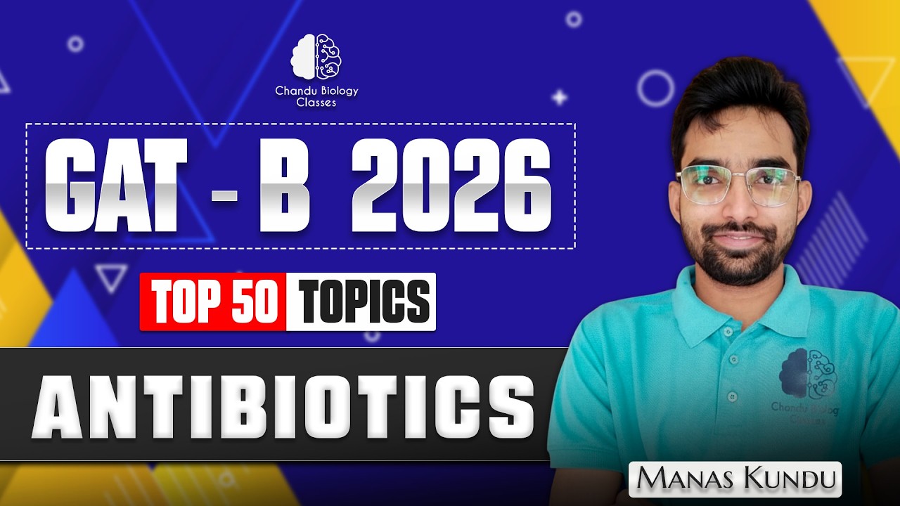 Antibiotics in Microbiology | GAT-B 2026 Important Topic | Chandu Biology Classes