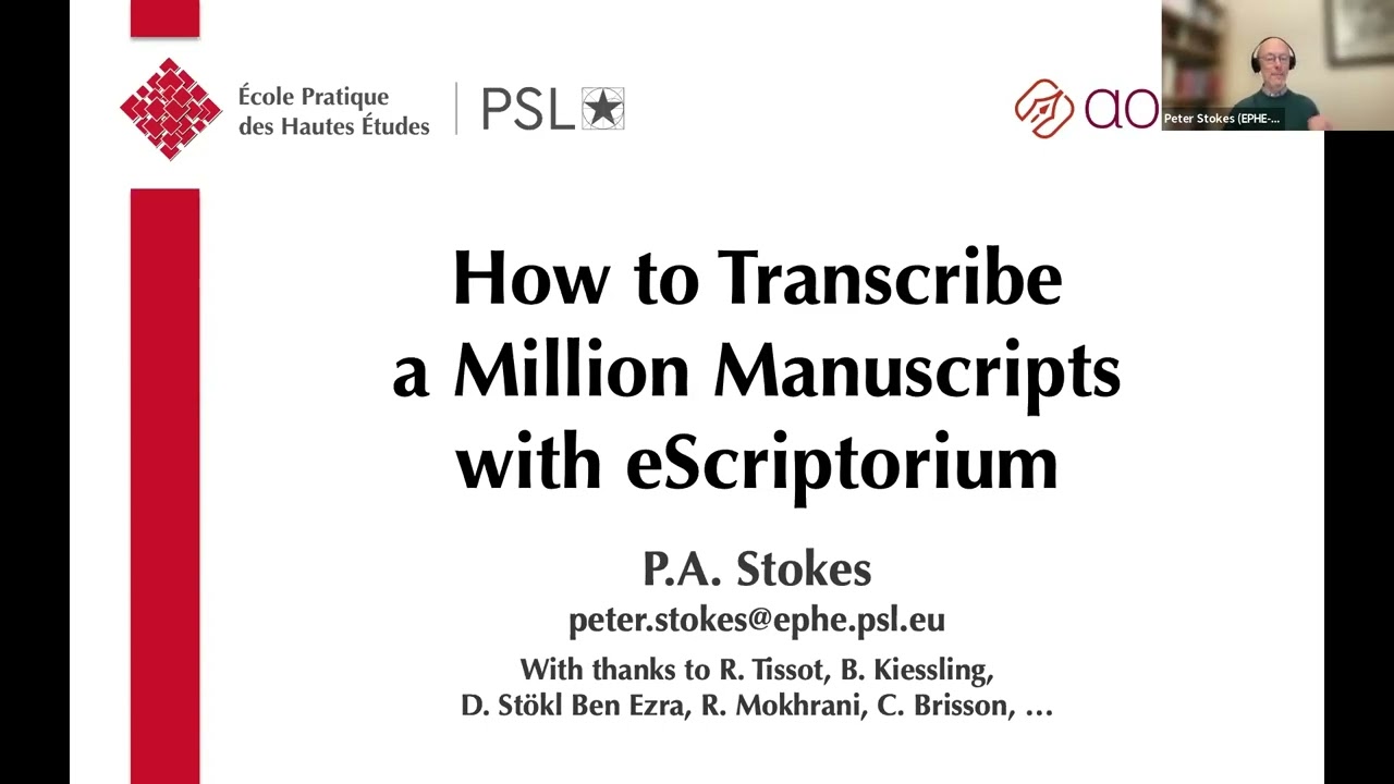 How to Transcribe a Million Manuscripts with eScriptorium