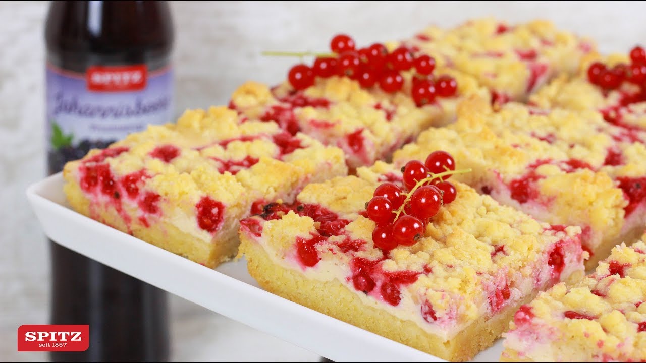 Johannisbeer Streuselkuchen mit Quarkfüllung I Sehr saftig und lecker