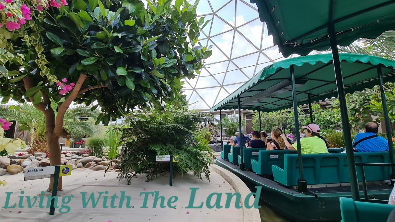 Living with The Land Boat Ride, Soarin, Garden Grill. The Land Pavillion Epcot with Disney Character