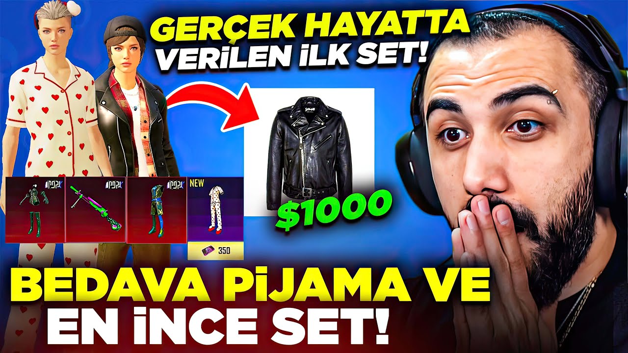 BEDAVA PİJAMA SETİ ve $1000' LIK GERÇEK HAYATTA VERİLEN İLK NADİR CEKET GELDİ 😱 | PUBG MOBILE