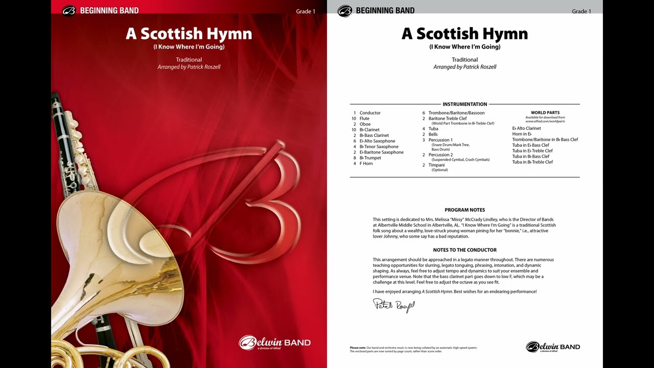 A Scottish Hymn, arr. Patrick Roszell – Score & Sound