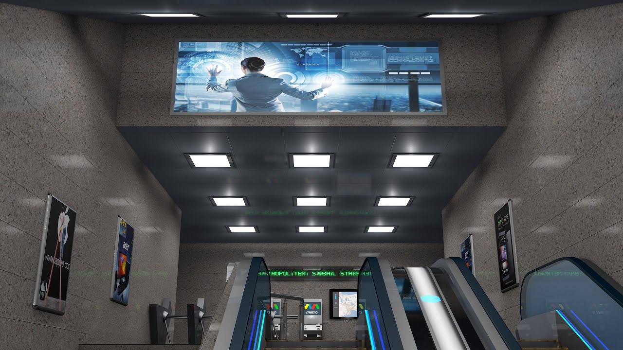 Bakı Metropoliteni 3D Model Animasiyası 3