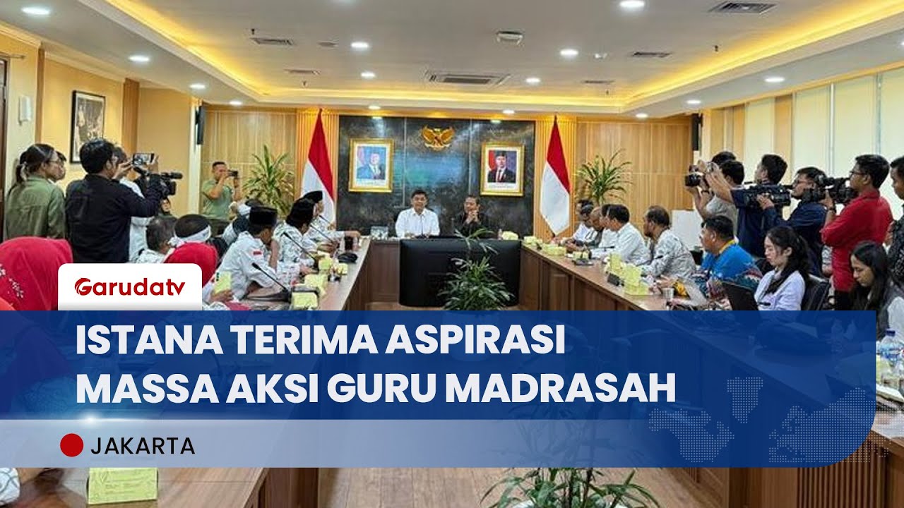 Wamen Setneg Juri Andiantoro Temui Perwakilan Guru Madrasah Swasta Usai Aksi Demo Ribuan Guru