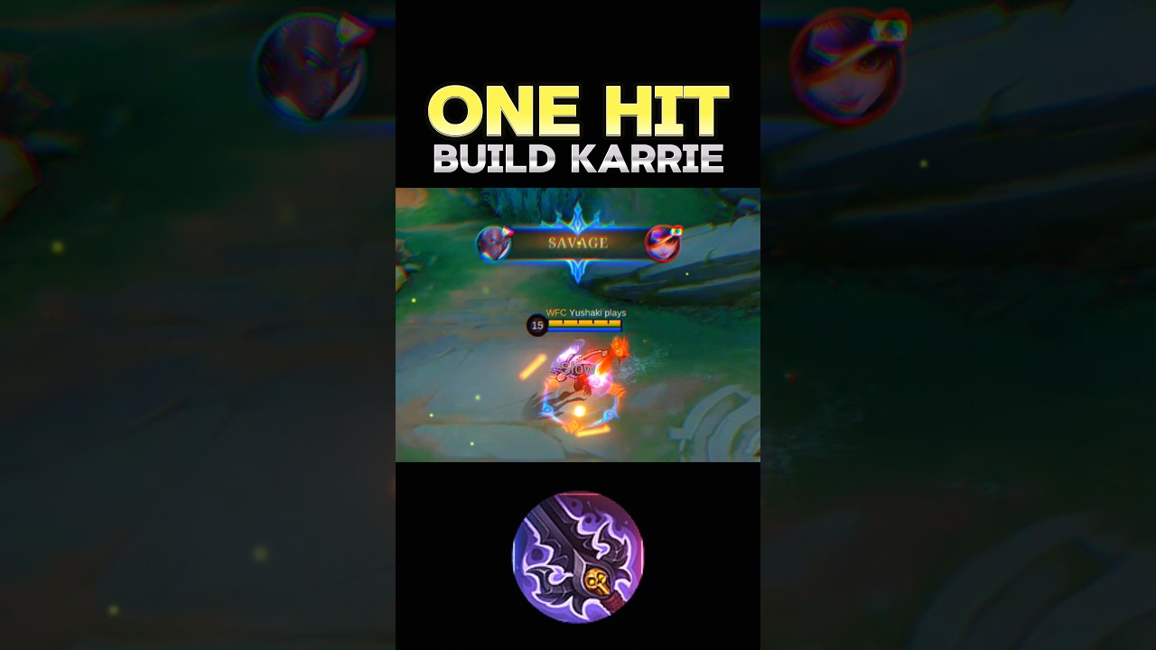 😱 WATCH THIS - BEST BUILD KARRIE 2024❓ (ONE HIT) ~ MLBB 🔥 #mobilelegends #onehitbuild #Karrie #short