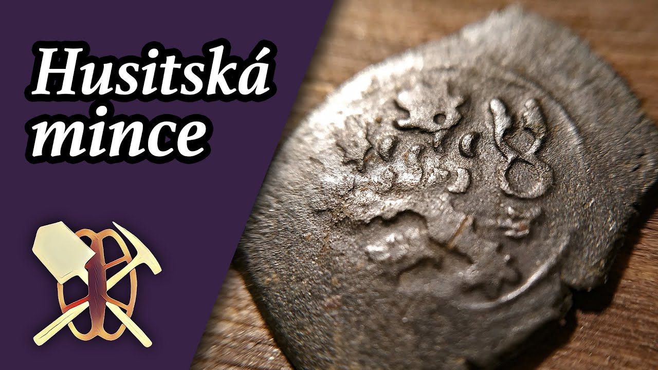 Středověká válečná mince - Husitský flůtek nalezený detektorem kovů XP DEUS