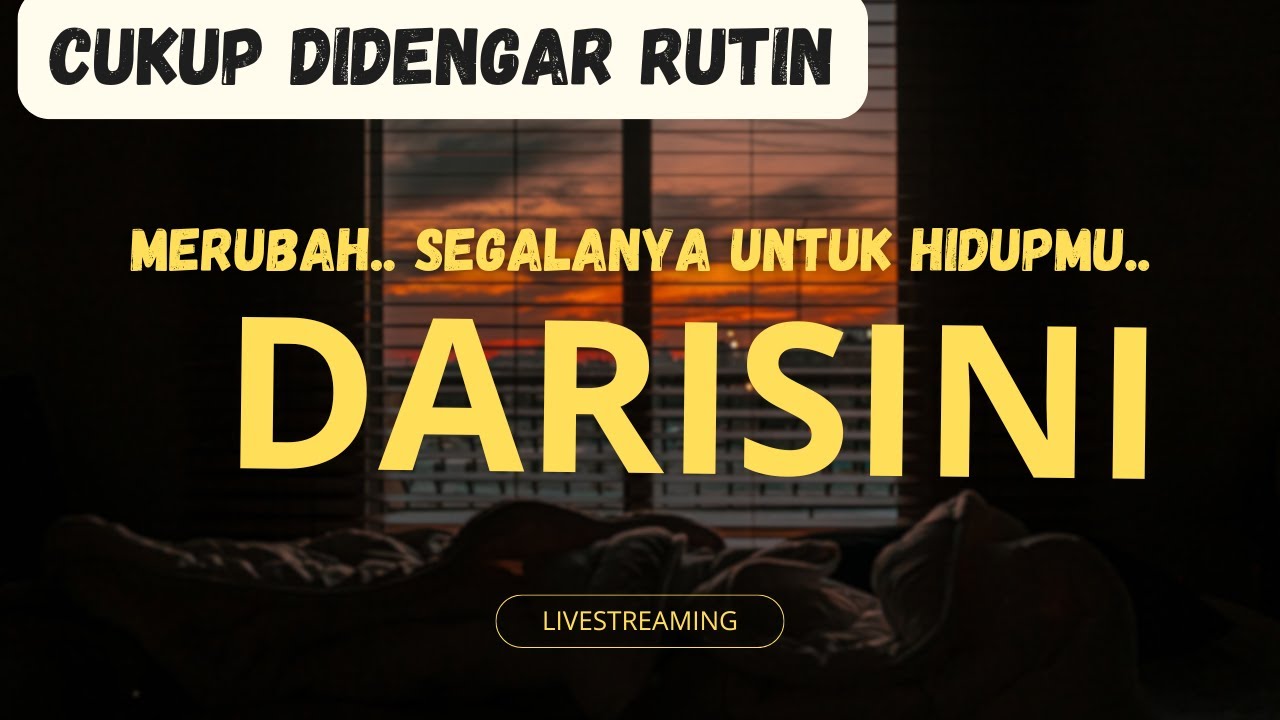 Sebuah ilmu yang Menyembuhkan Hidupmu!! CUKUP DIDENGAR!! LIVE!!