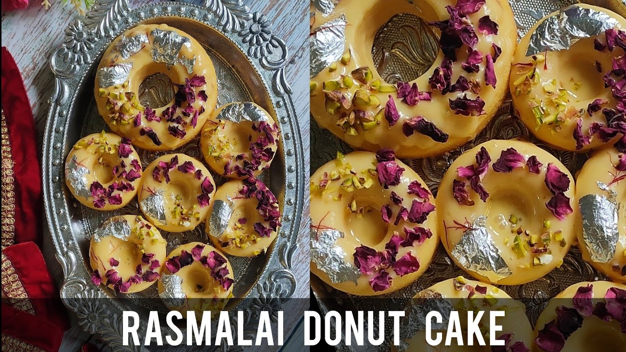 ऐसे बनाऐ घर में Yummy Eggless Rasmalai Donut Cake| एगलेस रसमलाई डोनट केक| Mahua's Recipes