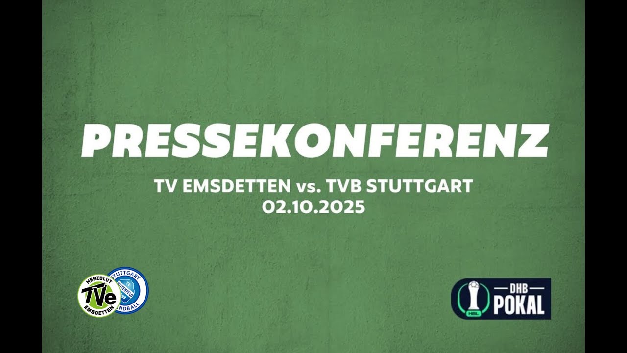 Pressekonferenz TV Emsdetten - TVB Stuttgart am 02.10.25