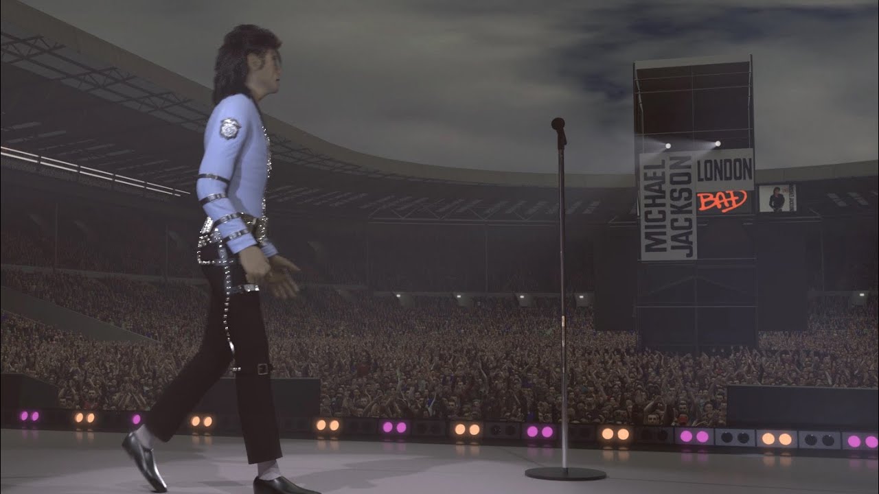Michael Jackson - Another Part of Me - CGI Animation - Wembley Stadium Bad Tour Live 1988