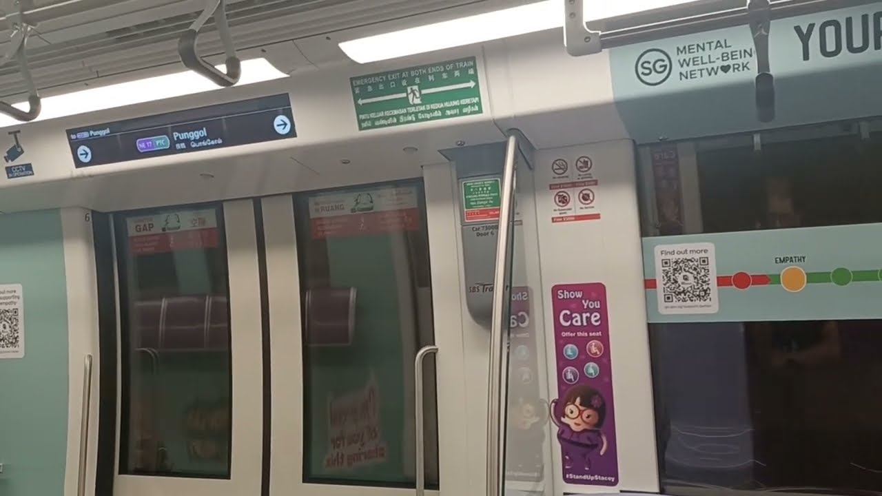 SBS Transit - NEL, Alstom Metropolis C751A, ride from Sengkang to Punggol