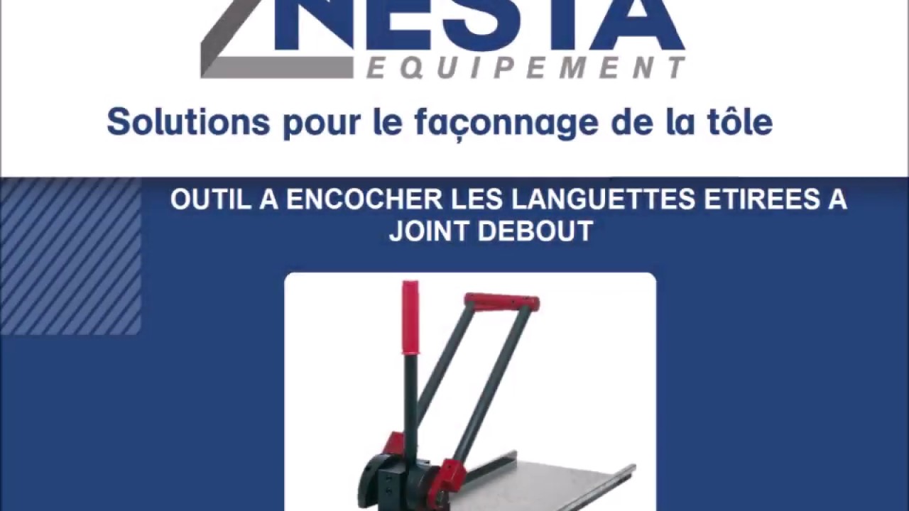 Encocheuse pour languettes étirées sur joint debout - NESTA Equipement