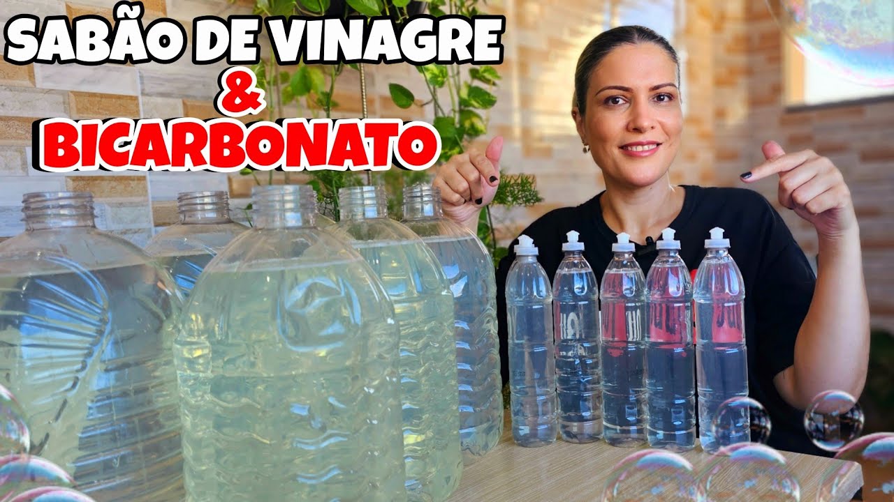 COM 250 GRAMAS DE SODA FIZ MAIS DE 30 LITROS DE SABÃO CASEIRO DE VINAGRE E BICARBONATO 😲🥰