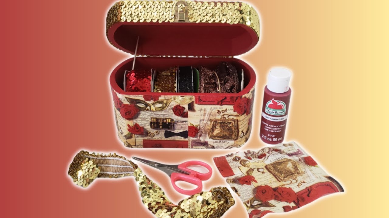 How To Decorate Wooden Box | Decoupage | Keepsake