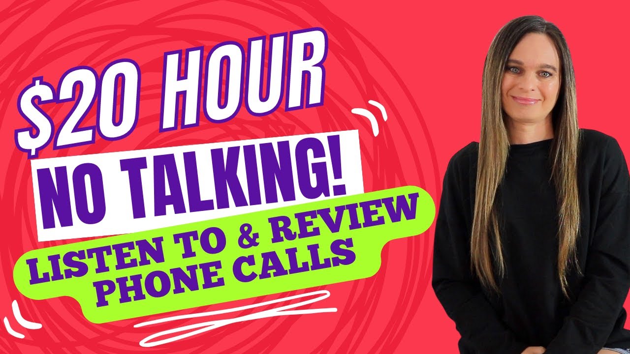 $20 Hour No Talking! Listening To Recorded Phone Calls Work From Home Job 2023 With No Degree
