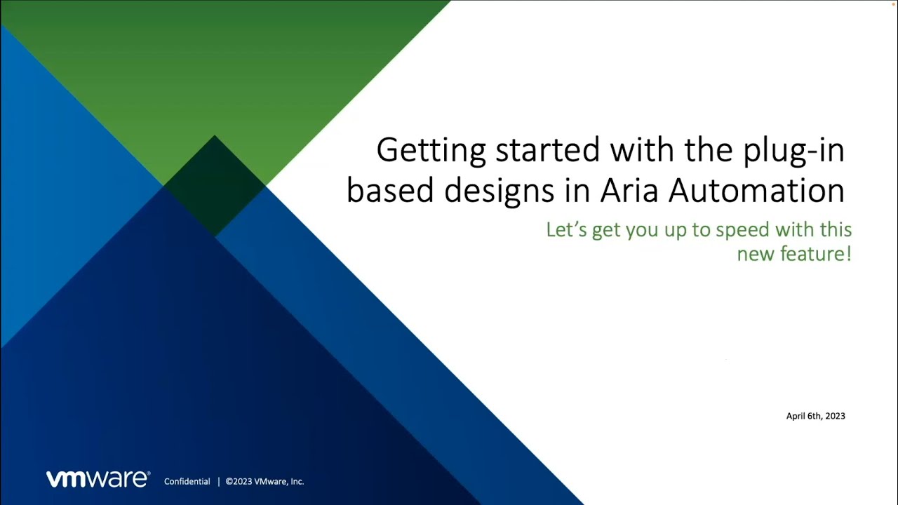 Getting Started with Plug-in Based Designs in Aria Automation