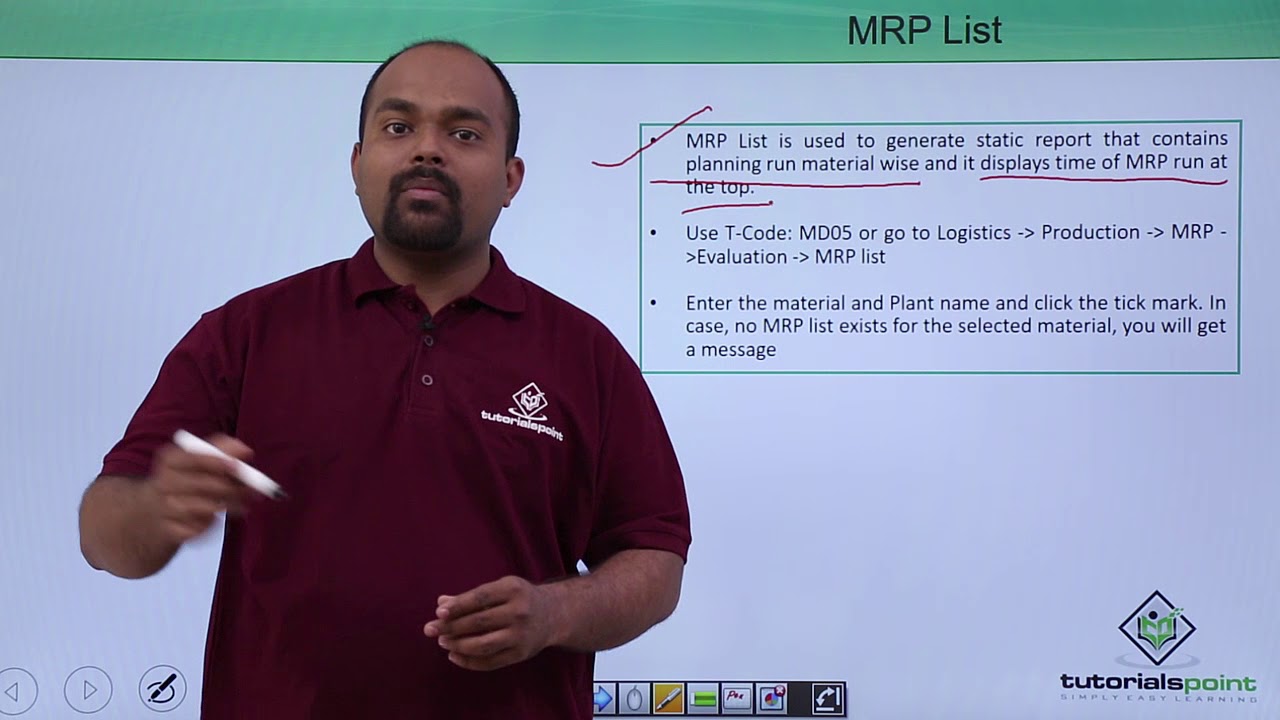 SAP PP - SAP PP MRP List